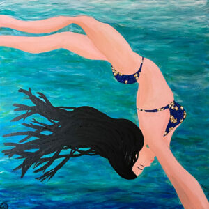 peinture artistique nageuse