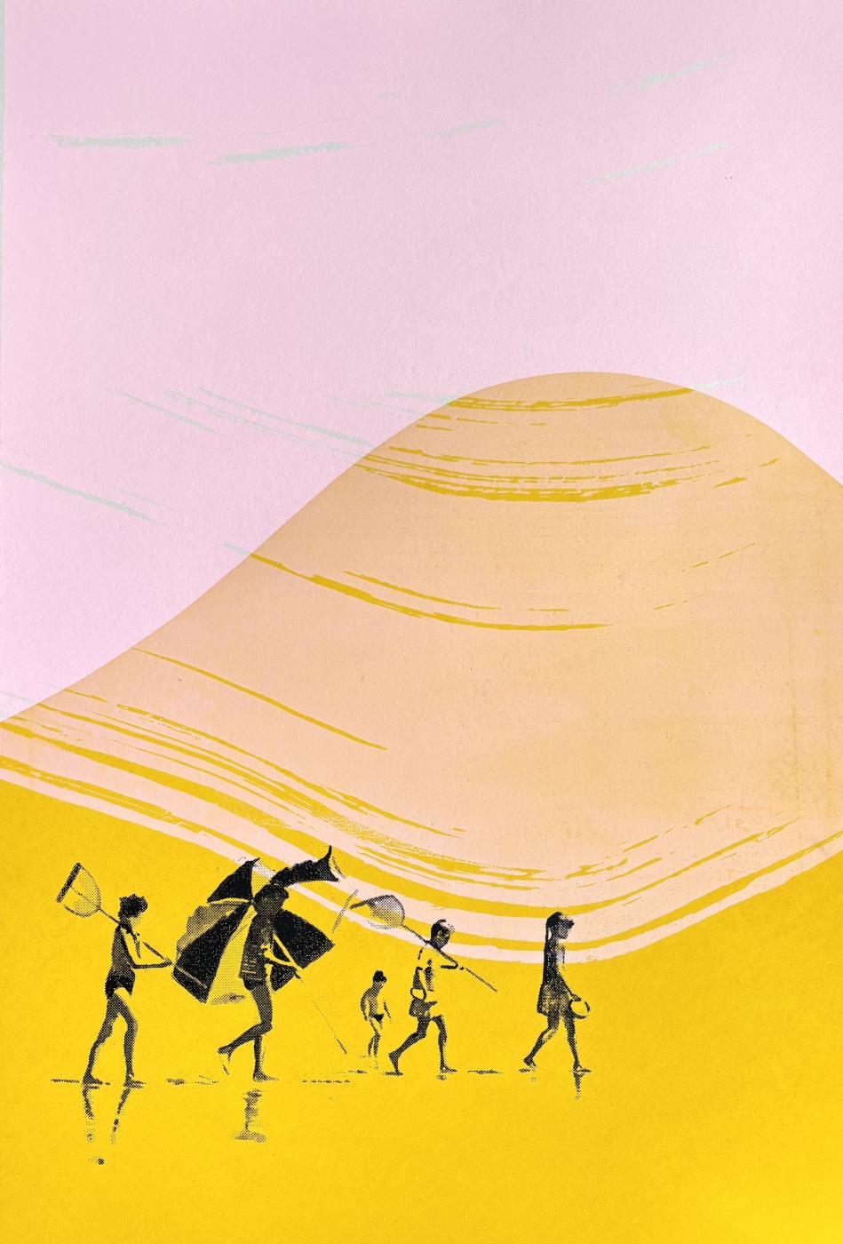 oeuvre été plage famille