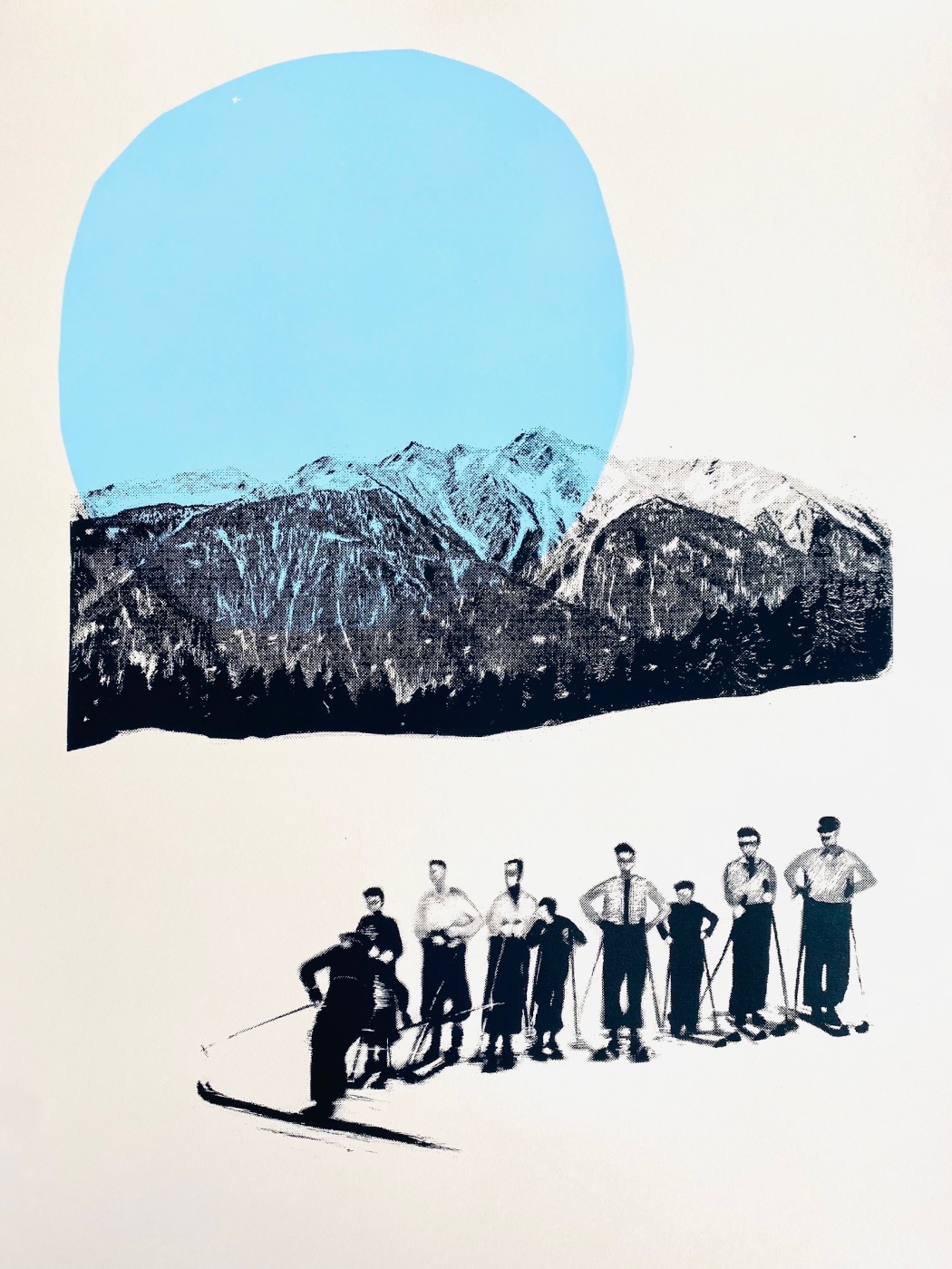 affiche cours de ski