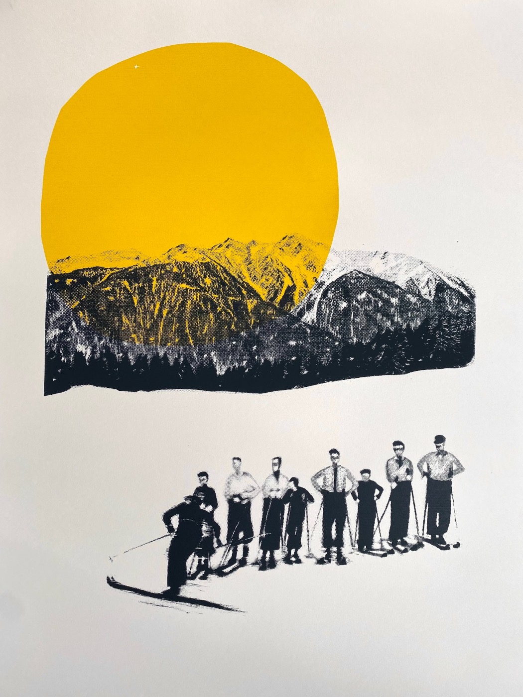 oeuvre d'art cours de ski