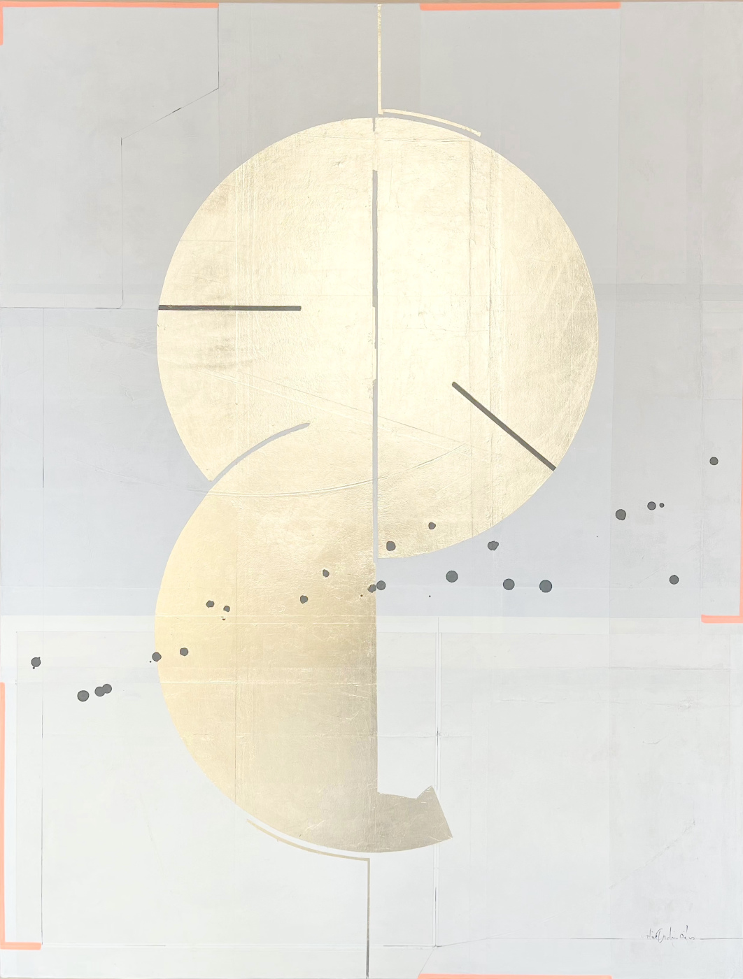 oeuvre dart brillante or